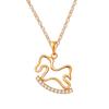 Collar de caballo de madera pequeño de plata esterlina s925 para todo el cuerpo, cadena de clavícula de diseño de nicho de lujo ligero de verano para mujer, nueva sensación de alta gama 2024