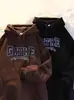 Moletom com Capuz Americano Pesado Masculino Outono e Inverno Forrado com Lã Espessado Solto Oversize Casal Casual Jaqueta Esportiva