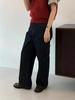 Jeans Rectos de Nicho Estilo Americano para Mujer, Caída Relajada, Tiro Alto, Holgados, de Largo Hasta el Suelo, Azul Oscuro, Pantalones de Pierna Ancha que Disimulan el Cuerpo