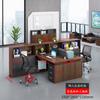 Conjunto de Mesa e Cadeiras de Escritório para 4 Pessoas, Estação de Trabalho para Funcionários, Cubículo para Funcionários de Escritório com 6 Divisórias, Partição, Mesa de Finanças, Mesa de Computador