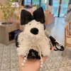 Nuevo Lindo Peluche Perro Westie Creativo Liga para el Cabello Muñeca Falda Llavero Cachorro Lindo Colgante de Bolso para Mujeres
