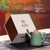 Tetera celadón de Longquan hecha a mano con cuchillo saltarín, pequeña tetera individual de cerámica para el hogar, de alta calidad, resistente a altas temperaturas, con filtro, juego de té kung fu