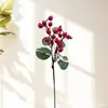 Cipó de Frutas Vermelhas Artificiais, Frutas da Fortuna Festivas DIY Frutas de Acácia, Cipó de Flores de Natal Artificiais, Decoração de Parede com Flores Penduradas