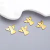 Colgante de Ángel de Acero Inoxidable Pulido Espejo Doble Lado en Stock Accesorio DIY con Dos Agujeros para Pulsera Piezas Hechas a Mano