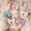 Novo Grampo de Cabelo Bico de Pato Rosa Creme Coreano com Laço Doce e Fofo Coração de Menina Clipe Lateral Clipe para Franja Acessórios de Cabelo