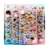 Adesivos Squishy Macios e Fofos de Bumbum para Alívio de Estresse para Crianças, Adesivos de Espuma 3D do Desenho Shin-Chan, Adesivos Bolha