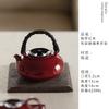 Tetera de Rattan de Cerámica Gruesa Estilo Japonés para Preparar Té con un Estufilla Eléctrica de Carbón