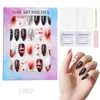 24 Peças de Unhas Postiças Usáveis para Adultos Produtos Acabados Transfronteiriços Patches de Manicure de Alta Qualidade Manicure Amêndoa Removível Atacado