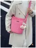 Otoño e Invierno Nuevo Retro Felpa Versátil Bolso de Hombro Gran Capacidad Bolso Cubo Nicho Casual Bolso Cruzado