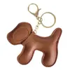 Venda Direta de Fábrica Transfronteiriça Pingente de Bolsa de Cachorro Desenho Animado Moda Criativa Couro PU Pingente Chaveiro de Carro de Cachorro