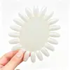 20 Colores Tarjeta de Color para Manicura Ovalada Transparente Natural Bicolor Puntas de Uña Paleta de Muestras Puntas de Uña de Práctica Uñas Postizas