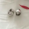 Pendientes de Aguja de Plata 925 Diseño Único de Huevo de Ganso para Mujer Estilo Coreano Elegantes Pendientes Ovalados Distintivos de Celebridad de Internet Pendientes de Diseño Ins