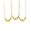 Estilo Francés Ins Nicho Gama Alta Codo Curvo Colgante Temperamento Femenino Todo Fósforo Acero de Titanio Oro de 18K Collar Cadena de Clavícula