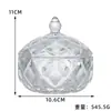 Pote de Vidro Transparente Estilo Europeu para Doces com Tampa, Pote para Armazenamento de Lanches de Frutas, Pote para Cubos de Açúcar de Doces de Casamento, Copo para Limpeza de Pincéis de Nail Art