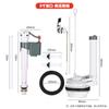 Accesorios antiguos para tanque de agua de inodoro tipo placa frontal dividida de 3 pulgadas con tapa de aleta tipo flotador, juego de sanitarios