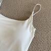 Cabiide de Roupas Atualizado com Estilo Simples Cor Sólida Regata Bojo de Látex Estilo Coreano Base Interna Roupa Externa Top para Mulheres
