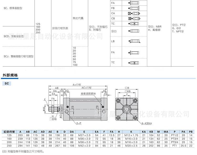 铝合金标准气缸