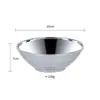Tazón de Acero Inoxidable 304 Tazón Aislado para Ramen Doble Capa Espesado Tazón de Arroz Escolar para Jardín de Infancia Tazón Grande y Pequeño para Sopa del Hogar