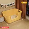 Caixa de Areia para Gatos Semi-fechada Extra Grande Espessada com Paredes Altas Banheiro para Gatos Anti-respingo Caixa de Areia para Gatos Suprimentos para Animais de Estimação Dropshipping