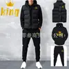 Comércio exterior transfronteiriço outono e inverno Europa e Estados Unidos colete masculino e feminino suéter de três peças suéter forrado de lã fato esportivo pode ser personalizado logotipo