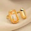 Anillos de Zirconia Transfronterizos Europeos y Americanos para Mujer, Lujo Ligero, Sensación de Alta Gama, Anillos Abiertos de Cobre Estilo Ins, Anillos para Dedo Índice Personalizados al por Mayor