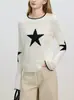Diseño único, suéter de cuello redondo para mujer, nueva colección otoño/invierno 2026, corte holgado, efecto adelgazante, top de punto casual y versátil