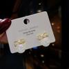 Dongdaemun Sirena Ji Perla Color Mágico Lazo Dulce Aretes Pequeños Aguja de Plata S925 Micro Aretes 22141