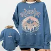Moletom Transfronteiriço Tamanho Europeu Transfronteiriço Gola Redonda Com Pelúcia Interna Galáxia Monte Fuji Casual Masculino Solto Estampado Tamanho Europeu