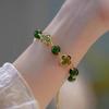 Nuevo Pulsera de Amatista Estilo Chino Bloque de Color Lujo Ligero Nicho Sentido Exquisito Espíritu de Hada Cadena de Mano Regalo para Mejor Amiga Cadena de Mano Glicinia