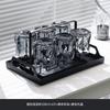 Juego de tazas de vidrio retorcidas para beber, para el hogar, la sala de estar, la taza de té familiar con un alto sentido de hospitalidad y alto valor.