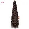 Aubes Cabello Sintético Paquete de Crochet para Cabello Onda Profunda Cabello a Granel 30 Pulgadas 120g Paquete de Cabello para Mujeres