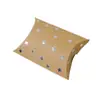Caixa de doces para casamento Papel Kraft estampagem caixa travesseiro caixa de doces retro europeia caixa de doces criativa caixa de presente atacado