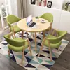 Mesa y sillas de negociación juego cafetería tienda de té de leche mesa casual mesa y sillas de comedor para apartamento pequeño recepción de tienda mesa redonda pequeña