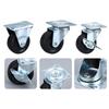 Ruedas de goma ligera multi-especificación direccionales tono claro universales tornillo plano muebles ruedas industriales con freno