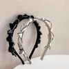 Diadema Estilo Francés Vintage Estilo Chanel Todo Fósforo Famoso de Internet De Gama Alta ins Diadema de Lazo Estilo Francés Tarjeta para el Cabello Tocado
