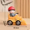 Decoración de Pastel Excavadora Bulldozer Excavadora Vehículo de Construcción Excavadora Infantil Señal de Bloqueo Vial Señal de Tráfico Decoración