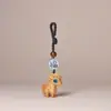 Madeira de Cipreste Doze Signos do Zodíaco Chaveiro de Carro Desenho Animado Corrente de Madeira para Celular Pingente Chaveiro Ano do Cavalo Ornamento Acessório de Presente