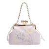 Bolsa de Noite de Pérolas Bordadas Exquisitas de Novo Estilo Chinês da Moda para Mulheres, Elegante Bolsa Transversal Cheongsam de Luxo Leve de Alto Nível Estilo Chinês