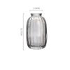 Conjunto de Mini Vasos Criativos de Vidro com Flores Frescas e Plantas Verdes, Plantas Verdes Hidropônicas, Pequeno Ornamento Único para Mesa, Conjunto de Três Peças