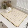 Alfombrilla Absorbente Sencilla para Encimera de Cocina, Alfombrilla Drenante y Secante de Tierra de Diatomeas para Fregadero, Barra de Bar, Vajilla y Alfombrilla Aislante Térmico