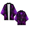 Directo de fábrica capa con tótem de dragón estilo chino marea nacional personalidad cárdigan de punto con plumas capa kimono túnica de siete mangas hombre