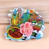 Imanes de Refrigerador de Chongqing Souvenirs Turísticos de la Ciudad Pegatinas Magnéticas Culturales y Creativas Decoración del Hogar Tridimensional