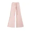 Pantalones Deportivos de Yoga Adelgazantes con Levantamiento de Glúteos Primavera Verano Cintura Alta Cordón Microacampanados Favorecedores Alargan las Piernas Casual Fitness de Longitud Completa para Mujer