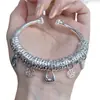 Pulsera para Mujer, Chapada en Plata Pura, No se Desvanece, Diseño Exagerado, Amuleto de Buena Suerte, Gato de la Suerte, Dios Amarillo de la Riqueza, Regalo de Joyería, Pulsera