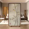 Biombo para Sala de Estar, Uso Doméstico, Madera Maciza, Oficina, Sala de Té, Dormitorio, Decoración de Bambú Estilo Zen, Pantalla de Asiento, Entrada