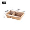 Fiambrera desechable caja para llevar embalaje papel Kraft distribución de comida para estudiantes para llevar bento sushi caja ensalada de frutas