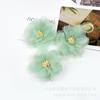 Materiais para Flores de Organza DIY, Acessórios Florais Semi-Acabados, Flores de Chiffon de 6cm, Decorações para Sapatos e Chapéus, Presilhas de Cabelo, Acessórios para Roupas e Vestuário
