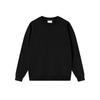 380g Algodão Penteado Pesado Grande Terry Ombro a Ombro Gola Redonda Suéter Moda Masculina Outono e Inverno Grosso Cor Sólida Manga Longa Camisa Base