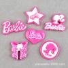 Accesorios de resina Barbie de dos colores con letras de Barbie, crema de pegamento, funda para teléfono, tocado DIY, clip BB, accesorios para el cabello, material