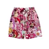 Pantalones cortos con estampado de Stitch para hombre, verano, holgados, para casa, de cinco puntos, pantalones de pijama, pantalones casuales, para pareja, vacaciones en la playa, pantalones de playa